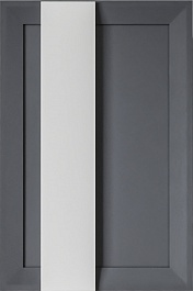 Бриклаер Шкаф подвесной Берлин 40x60 оникс серый с белой ручкой – фотография-1
